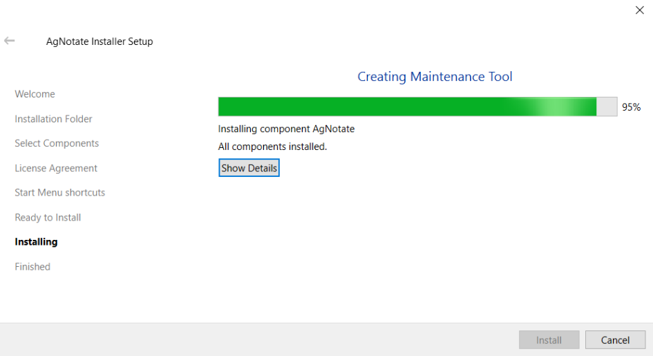 Installer Installing Page