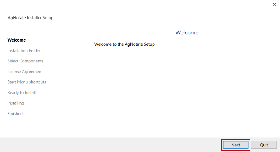 Installer Welcome Page